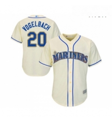 Mens Seattle Mariners 20 Dan Vogelbach Replica Cream Alternate Cool Base Baseball Jersey Mens Seattle Mariners 20 Dan Vogelbach Replica Cream Alternate Cool Base Baseball Jersey
