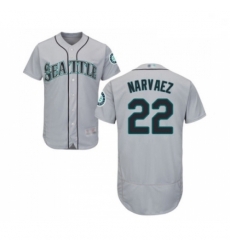 Mens Seattle Mariners 22 Omar Narvaez Grey Road Flex Base Authentic Collection Baseball Jersey Mens Seattle Mariners 22 Omar Narvaez Grey Road Flex Base Authentic Collection Baseball Jersey