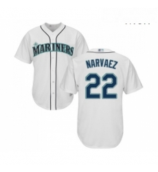 Mens Seattle Mariners 22 Omar Narvaez Replica White Home Cool Base Baseball Jersey Mens Seattle Mariners 22 Omar Narvaez Replica White Home Cool Base Baseball Jersey