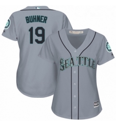 Womens Majestic Seattle Mariners 19 Jay Buhner Replica Grey Road Cool Base MLB Jersey Womens Majestic Seattle Mariners 19 Jay Buhner Replica Grey Road Cool Base MLB Jersey
