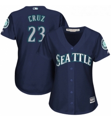 Womens Majestic Seattle Mariners 23 Nelson Cruz Authentic Navy Blue Alternate 2 Cool Base MLB Jersey Womens Majestic Seattle Mariners 23 Nelson Cruz Authentic Navy Blue Alternate 2 Cool Base MLB Jersey