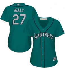 Womens Majestic Seattle Mariners 27 Ryon Healy Authentic Teal Green Alternate Cool Base MLB Jersey Womens Majestic Seattle Mariners 27 Ryon Healy Authentic Teal Green Alternate Cool Base MLB Jersey
