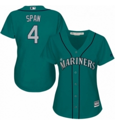 Womens Majestic Seattle Mariners 4 Denard Span Authentic Teal Green Alternate Cool Base MLB Jersey Womens Majestic Seattle Mariners 4 Denard Span Authentic Teal Green Alternate Cool Base MLB Jersey