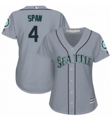 Womens Majestic Seattle Mariners 4 Denard Span Replica Grey Road Cool Base MLB Jersey Womens Majestic Seattle Mariners 4 Denard Span Replica Grey Road Cool Base MLB Jersey