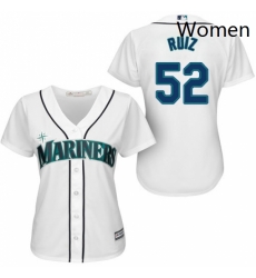Womens Majestic Seattle Mariners 52 Carlos Ruiz Authentic White Home Cool Base MLB Jersey Womens Majestic Seattle Mariners 52 Carlos Ruiz Authentic White Home Cool Base MLB Jersey