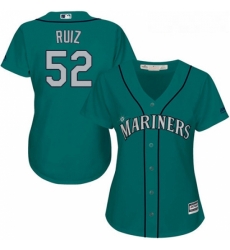 Womens Majestic Seattle Mariners 52 Carlos Ruiz Replica Teal Green Alternate Cool Base MLB Jersey Womens Majestic Seattle Mariners 52 Carlos Ruiz Replica Teal Green Alternate Cool Base MLB Jersey