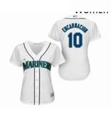 Womens Seattle Mariners 10 Edwin Encarnacion Replica White Home Cool Base Baseball Jersey Womens Seattle Mariners 10 Edwin Encarnacion Replica White Home Cool Base Baseball Jersey