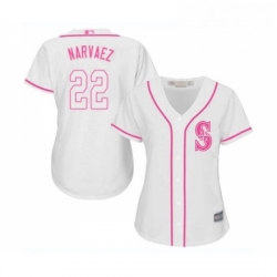 Womens Seattle Mariners 22 Omar Narvaez Replica White Fashion Cool Base Baseball Jersey 