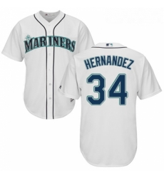 Youth Majestic Seattle Mariners 34 Felix Hernandez Authentic White Home Cool Base MLB Jersey Youth Majestic Seattle Mariners 34 Felix Hernandez Authentic White Home Cool Base MLB Jersey