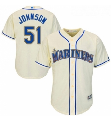 Youth Majestic Seattle Mariners 51 Randy Johnson Replica Cream Alternate Cool Base MLB Jersey Youth Majestic Seattle Mariners 51 Randy Johnson Replica Cream Alternate Cool Base MLB Jersey