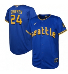 Youth Seattle Mariners 24 Ken Griffey Jr Royal 2023 City Connect Stitched Baseball Jersey Youth Seattle Mariners 24 Ken Griffey Jr Royal 2023 City Connect Stitched Baseball Jersey
