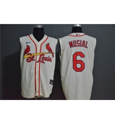 Cardinals 6 Stan Musial Cream Nike Cool Base Sleeveless Jersey Cardinals 6 Stan Musial Cream Nike Cool Base Sleeveless Jersey