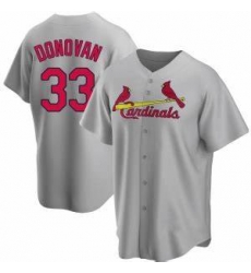 Men ST. LOUIS CARDINALS Brendan Donovan #33 Gray Cool Base Stitched MLB Jersey Men ST. LOUIS CARDINALS Brendan Donovan #33 Gray Cool Base Stitched MLB Jersey