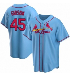 Men St. Louis Cardinals Bob Gibson Light Blue button Up jersey Men St. Louis Cardinals Bob Gibson Light Blue button Up jersey