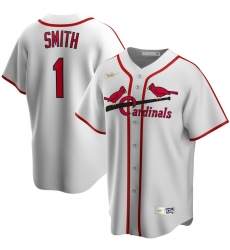 Men St Louis St.Louis Cardinals 1 Ozzie Smith Nike Home Cooperstown Collection Player MLB Jersey White Men St Louis St.Louis Cardinals 1 Ozzie Smith Nike Home Cooperstown Collection Player MLB Jersey White