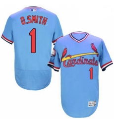 Mens Majestic St Louis Cardinals 1 Ozzie Smith Light Blue FlexBase Authentic Collection MLB Jersey Mens Majestic St Louis Cardinals 1 Ozzie Smith Light Blue FlexBase Authentic Collection MLB Jersey