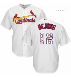 Mens Majestic St Louis Cardinals 12 Paul DeJong Authentic White Team Logo Fashion Cool Base MLB Jersey Mens Majestic St Louis Cardinals 12 Paul DeJong Authentic White Team Logo Fashion Cool Base MLB Jersey