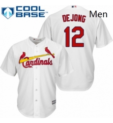Mens Majestic St Louis Cardinals 12 Paul DeJong Replica White Home Cool Base MLB Jersey Mens Majestic St Louis Cardinals 12 Paul DeJong Replica White Home Cool Base MLB Jersey