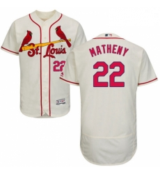 Mens Majestic St Louis Cardinals 22 Mike Matheny Cream Alternate Flex Base Authentic Collection MLB Jersey Mens Majestic St Louis Cardinals 22 Mike Matheny Cream Alternate Flex Base Authentic Collection MLB Jersey