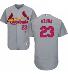 Mens Majestic St Louis Cardinals 23 Marcell Ozuna Grey Road Flex Base Authentic Collection MLB Jersey Mens Majestic St Louis Cardinals 23 Marcell Ozuna Grey Road Flex Base Authentic Collection MLB Jersey