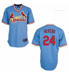 Mens Majestic St Louis Cardinals 24 Whitey Herzog Replica Blue Cooperstown Throwback MLB Jersey Mens Majestic St Louis Cardinals 24 Whitey Herzog Replica Blue Cooperstown Throwback MLB Jersey