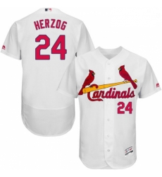 Mens Majestic St Louis Cardinals 24 Whitey Herzog White Home Flex Base Authentic Collection MLB Jersey Mens Majestic St Louis Cardinals 24 Whitey Herzog White Home Flex Base Authentic Collection MLB Jersey