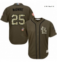 Mens Majestic St Louis Cardinals 25 Mark McGwire Authentic Green Salute to Service MLB Jersey Mens Majestic St Louis Cardinals 25 Mark McGwire Authentic Green Salute to Service MLB Jersey