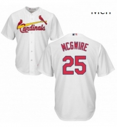 Mens Majestic St Louis Cardinals 25 Mark McGwire Replica White Home Cool Base MLB Jersey Mens Majestic St Louis Cardinals 25 Mark McGwire Replica White Home Cool Base MLB Jersey
