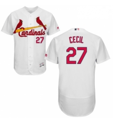 Mens Majestic St Louis Cardinals 27 Brett Cecil White Flexbase Authentic Collection MLB Jersey Mens Majestic St Louis Cardinals 27 Brett Cecil White Flexbase Authentic Collection MLB Jersey