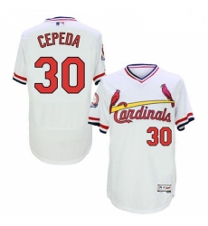 Mens Majestic St Louis Cardinals 30 Orlando Cepeda White Flexbase Authentic Collection Cooperstown MLB Jersey Mens Majestic St Louis Cardinals 30 Orlando Cepeda White Flexbase Authentic Collection Cooperstown MLB Jersey