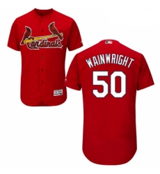 Mens Majestic St Louis Cardinals 50 Adam Wainwright Red Alternate Flex Base Authentic Collection MLB Jersey Mens Majestic St Louis Cardinals 50 Adam Wainwright Red Alternate Flex Base Authentic Collection MLB Jersey