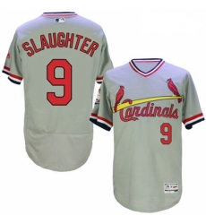 Mens Majestic St Louis Cardinals 9 Enos Slaughter Grey Flexbase Authentic Collection Cooperstown MLB Jersey Mens Majestic St Louis Cardinals 9 Enos Slaughter Grey Flexbase Authentic Collection Cooperstown MLB Jersey