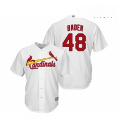 Mens St Louis Cardinals 48 Harrison Bader Replica White Home Cool Base Baseball Jersey Mens St Louis Cardinals 48 Harrison Bader Replica White Home Cool Base Baseball Jersey
