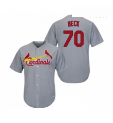 Mens St Louis Cardinals 70 Chris Beck Replica Grey Road Cool Base Baseball Jersey Mens St Louis Cardinals 70 Chris Beck Replica Grey Road Cool Base Baseball Jersey