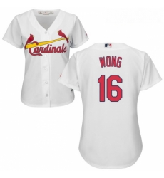 Womens Majestic St Louis Cardinals 16 Kolten Wong Replica White Home Cool Base MLB Jersey Womens Majestic St Louis Cardinals 16 Kolten Wong Replica White Home Cool Base MLB Jersey