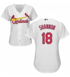 Womens Majestic St Louis Cardinals 18 Mike Shannon Authentic White Home Cool Base MLB Jersey Womens Majestic St Louis Cardinals 18 Mike Shannon Authentic White Home Cool Base MLB Jersey