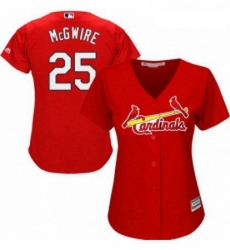Womens Majestic St Louis Cardinals 25 Mark McGwire Authentic Red Alternate Cool Base MLB Jersey Womens Majestic St Louis Cardinals 25 Mark McGwire Authentic Red Alternate Cool Base MLB Jersey