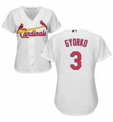 Womens Majestic St Louis Cardinals 3 Jedd Gyorko Authentic White Home Cool Base MLB Jersey Womens Majestic St Louis Cardinals 3 Jedd Gyorko Authentic White Home Cool Base MLB Jersey