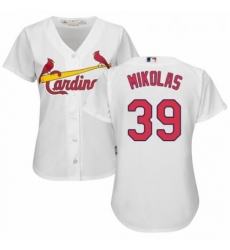 Womens Majestic St Louis Cardinals 39 Miles Mikolas Authentic White Home Cool Base MLB Jersey Womens Majestic St Louis Cardinals 39 Miles Mikolas Authentic White Home Cool Base MLB Jersey