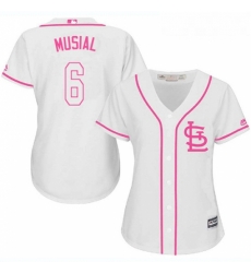 Womens Majestic St Louis Cardinals 6 Stan Musial Authentic White Fashion Cool Base MLB Jersey Womens Majestic St Louis Cardinals 6 Stan Musial Authentic White Fashion Cool Base MLB Jersey