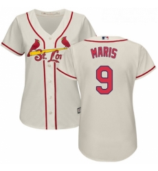 Womens Majestic St Louis Cardinals 9 Roger Maris Authentic Cream Alternate Cool Base MLB Jersey Womens Majestic St Louis Cardinals 9 Roger Maris Authentic Cream Alternate Cool Base MLB Jersey