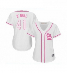 Womens St Louis Cardinals 41 Tyler O Neill Replica White Fashion Cool Base Baseball Jersey Womens St Louis Cardinals 41 Tyler O Neill Replica White Fashion Cool Base Baseball Jersey