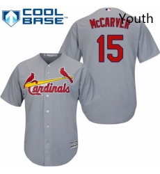 Youth Majestic St Louis Cardinals 15 Tim McCarver Authentic Grey Road Cool Base MLB Jersey Youth Majestic St Louis Cardinals 15 Tim McCarver Authentic Grey Road Cool Base MLB Jersey