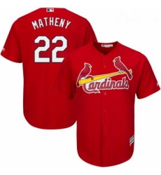Youth Majestic St Louis Cardinals 22 Mike Matheny Replica Red Alternate Cool Base MLB Jersey Youth Majestic St Louis Cardinals 22 Mike Matheny Replica Red Alternate Cool Base MLB Jersey