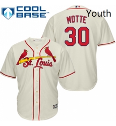 Youth Majestic St Louis Cardinals 30 Jason Motte Authentic Cream Alternate Cool Base MLB Jersey Youth Majestic St Louis Cardinals 30 Jason Motte Authentic Cream Alternate Cool Base MLB Jersey