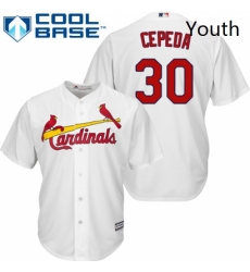 Youth Majestic St Louis Cardinals 30 Orlando Cepeda Authentic White Home Cool Base MLB Jersey Youth Majestic St Louis Cardinals 30 Orlando Cepeda Authentic White Home Cool Base MLB Jersey