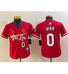 Youth St Louis Cardinals 0 Masyn Winn Red 2024 City Connect Limited Stitched Baseball Jersey Youth St Louis Cardinals 0 Masyn Winn Red 2024 City Connect Limited Stitched Baseball Jersey