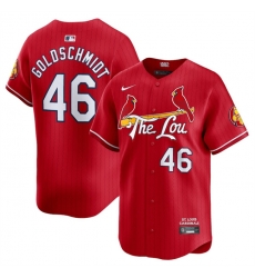 Youth St Louis Cardinals 46 Paul Goldschmidt Red 2024 City Connect Limited Cool Base Stitched Baseball Jersey Youth St Louis Cardinals 46 Paul Goldschmidt Red 2024 City Connect Limited Cool Base Stitched Baseball Jersey