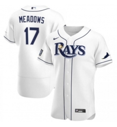 Men Tampa Bay Rays 17 Austin Meadows White Flex Base Stitched Jersey Men Tampa Bay Rays 17 Austin Meadows White Flex Base Stitched Jersey