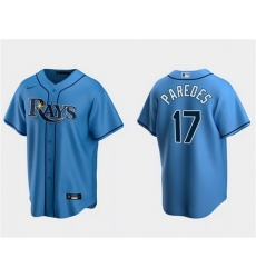 Men Tampa Bay Rays 17 Isaac Paredes Light Blue Cool Base Stitched Baseball Jersey Men Tampa Bay Rays 17 Isaac Paredes Light Blue Cool Base Stitched Baseball Jersey